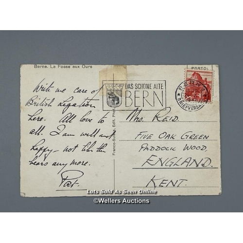 75 - Two original picture postcards written by Major Patrick 