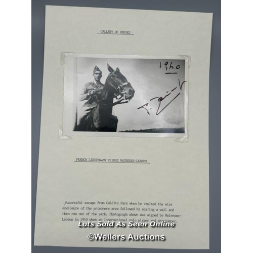 77 - An original signed photograph of Lieutenant Pierre Mairesse-Lebrun in 1940 when an International Pol... 