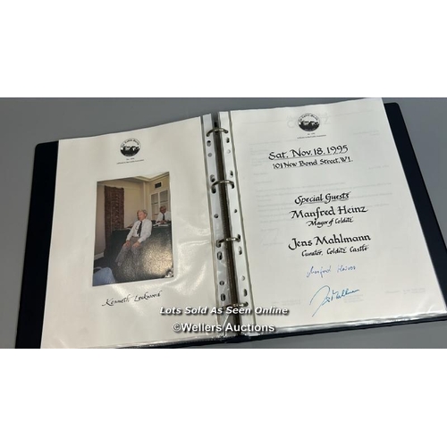 90 - A collection of signatures by Colditz POW veterans and associated photographs from 1994-2005 as part... 