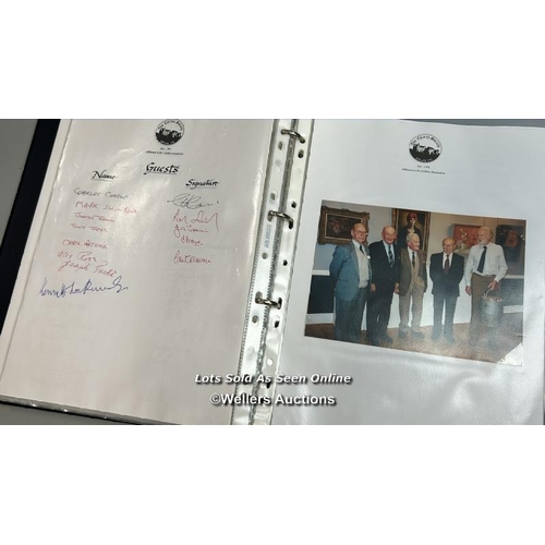 90 - A collection of signatures by Colditz POW veterans and associated photographs from 1994-2005 as part... 