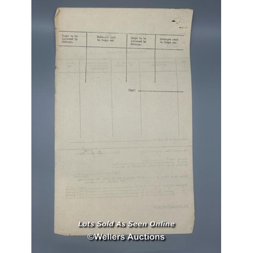 98 - Three original 'Indent' records ref no. 105, 111 and 204 relating to Captain Harold Westley whilst (... 