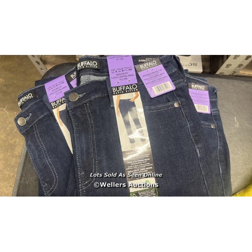 2016 - 5X LADIES NEW DAVID BITTON BUFFALO HIGH RISE STRAIGHT LEG JEANS / UK 8 / C27