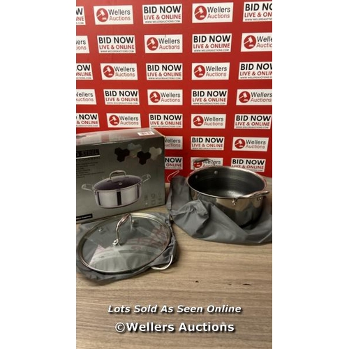2348 - PRO STEEL 24CM SAUCEPOT / NEW / OPEN BOX / B13