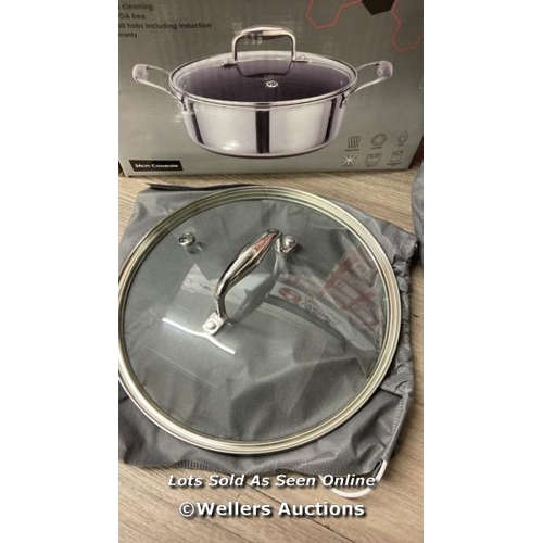 2348 - PRO STEEL 24CM SAUCEPOT / NEW / OPEN BOX / B13