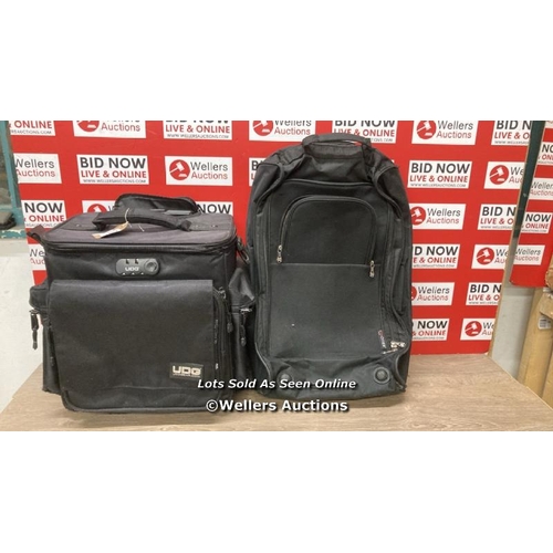 2802 - X2 FABRIC WHEELED SUITCASES /  SEE IMAGES  / B1