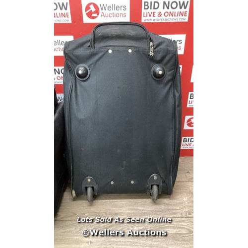 2802 - X2 FABRIC WHEELED SUITCASES /  SEE IMAGES  / B1