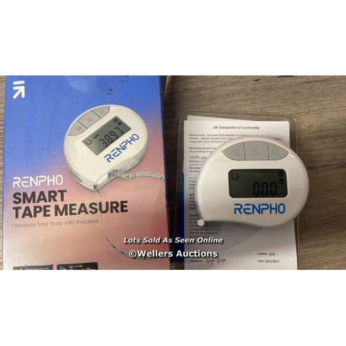 3009 - RENPHO BODY TAPE MEASURE FOR WEIGHT LOSS, SMART BODY MEASURING TAPE FOR BODY MEASUREMENTS, FITNESS B... 