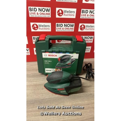 3012 - BOSCH MULTI SANDER PSM 100 A (100W, IN CASE) / APPEARS NEW OPEN BOX / A25 [0]