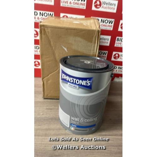 3037 - JOHNSTONE'S - WALL & CEILING PAINT - MANHATTAN GREY - MATT FINISH - EMULSION PAINT - FANTASTIC COVER... 