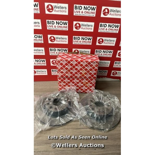 3067 - FEBI BILSTEIN 36128 BRAKE DISC SET (2 BRAKE DISC) REAR, FULL, NO. OF HOLES 5 / APPEARS NEW OPEN BOX ... 