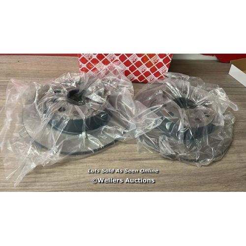 3067 - FEBI BILSTEIN 36128 BRAKE DISC SET (2 BRAKE DISC) REAR, FULL, NO. OF HOLES 5 / APPEARS NEW OPEN BOX ... 