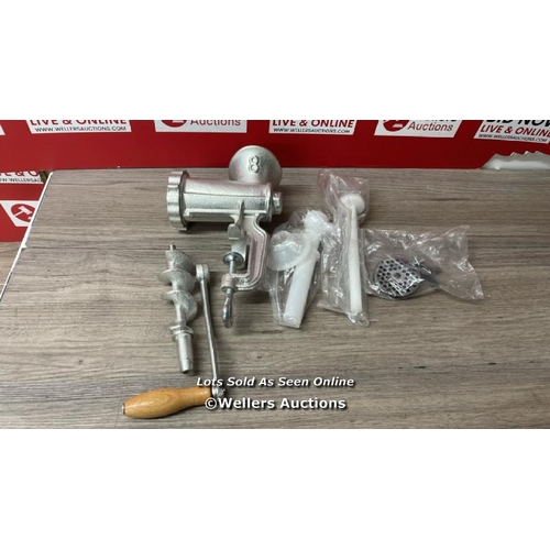 3082 - VEVOR MANUAL MEAT GRINDER, HEAVY DUTY CAST IRON HAND MEAT GRINDER WITH STEEL TABLE CLAMP, MEAT MINCE... 