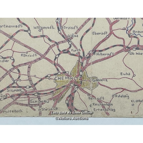 116 - An original POW escape map hand drawn by Lieutenant Jack Millett, an Australian who was escape artis... 