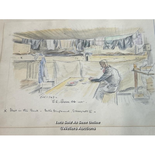 120 - A never-before-seen album of original hand-drawn sketches by Flight Lieutenant Terence Herbert Franc... 