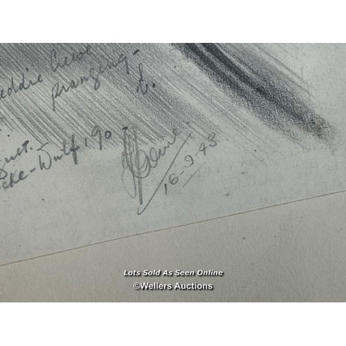 120 - A never-before-seen album of original hand-drawn sketches by Flight Lieutenant Terence Herbert Franc... 