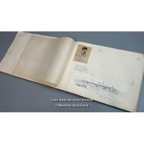 120 - A never-before-seen album of original hand-drawn sketches by Flight Lieutenant Terence Herbert Franc... 