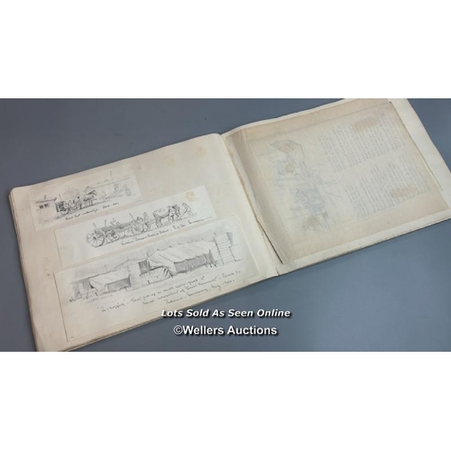 120 - A never-before-seen album of original hand-drawn sketches by Flight Lieutenant Terence Herbert Franc... 