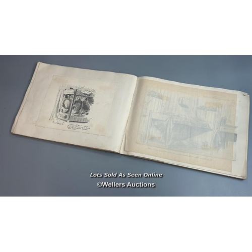 120 - A never-before-seen album of original hand-drawn sketches by Flight Lieutenant Terence Herbert Franc... 