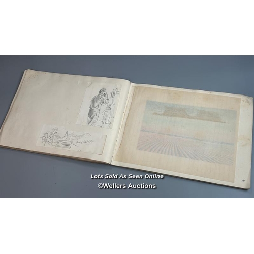 120 - A never-before-seen album of original hand-drawn sketches by Flight Lieutenant Terence Herbert Franc... 