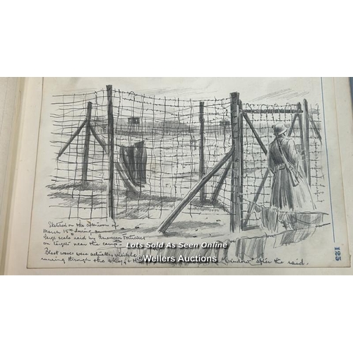 120 - A never-before-seen album of original hand-drawn sketches by Flight Lieutenant Terence Herbert Franc... 