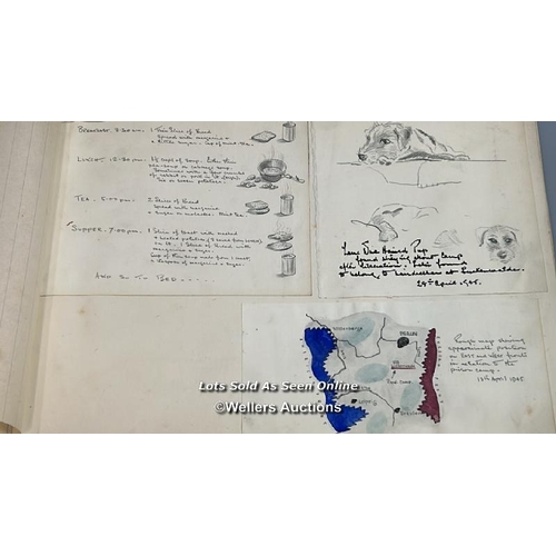 120 - A never-before-seen album of original hand-drawn sketches by Flight Lieutenant Terence Herbert Franc... 