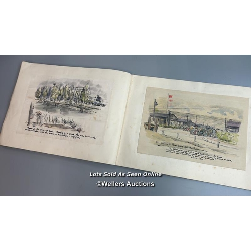 120 - A never-before-seen album of original hand-drawn sketches by Flight Lieutenant Terence Herbert Franc... 