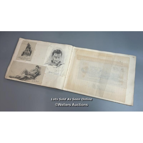 120 - A never-before-seen album of original hand-drawn sketches by Flight Lieutenant Terence Herbert Franc... 