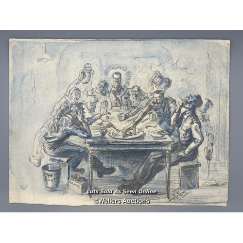 121 - An original hand-drawn and pastel sketch by artist John Watton dated June 1942 titled 