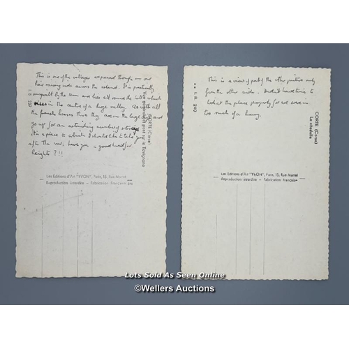 131 - Two un-sent postcards written by an officer fighting on Corsica between 9th September to 4th October... 