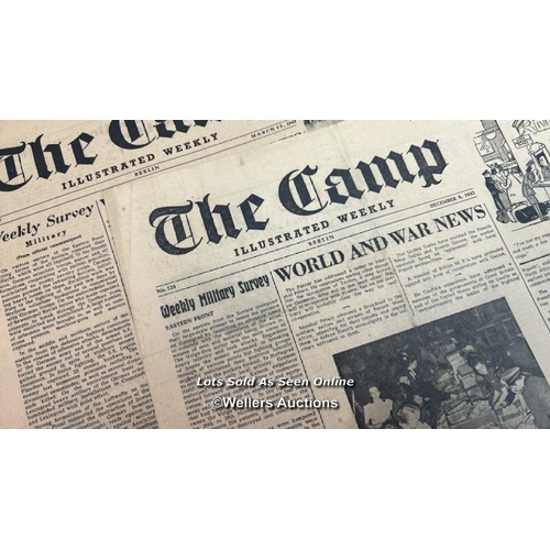 140 - Fifteen rare original editions of the propaganda newspaper 'The Camp' from 1941-1946 during WW2. The... 