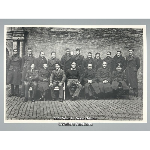 145 - A copy of a photograph with Flight Lieutenant Dominic Bruce (known for the 'Tea Chest' and 'Sewer' e... 