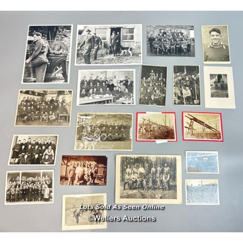 147 - A mixed collection of original and reproduction photographs taken at Colditz Oflag IVc, from WW2. Th... 