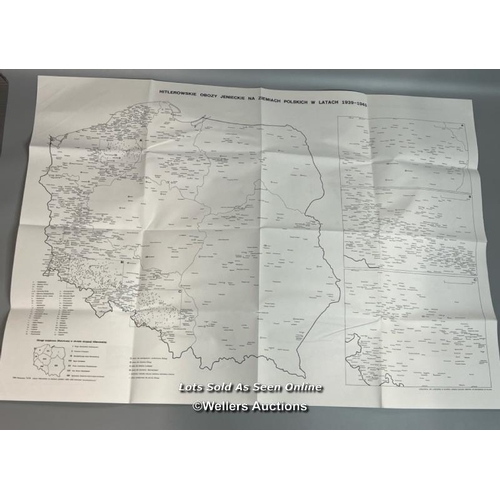 149 - Four detailed maps of Nazi Camps in Poland between 1939-1945 during WW2. This was part of a encyclop... 