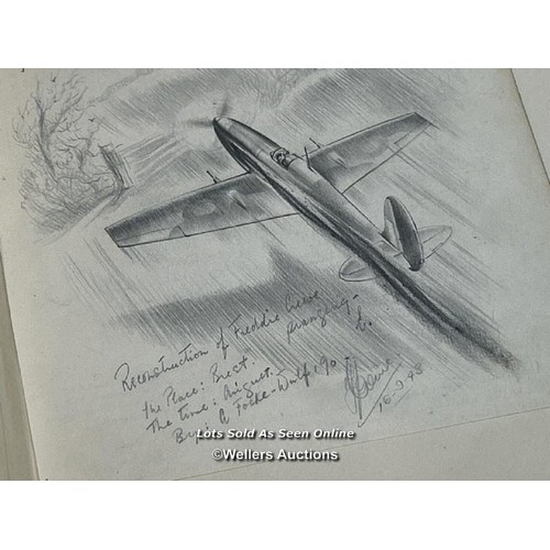 120 - A never-before-seen album of original hand-drawn sketches by Flight Lieutenant Terence Herbert Franc... 