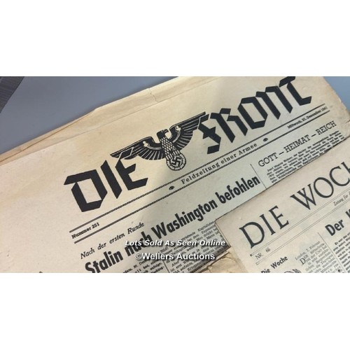 141 - A mixed collection of pre-wartime and wartime newspapers from WW2 to include German, English and Pol... 