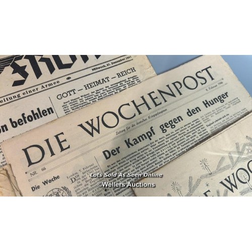 141 - A mixed collection of pre-wartime and wartime newspapers from WW2 to include German, English and Pol... 