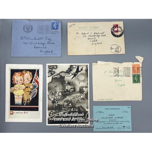 156 - A collection of letters, postcards and envelopes relating to Private Robert 