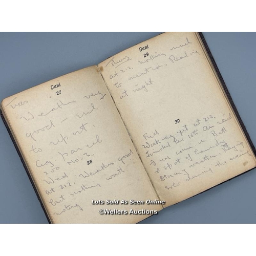 161 - A mixed lot containing two wartime POW diaries, one belonging to Private D. Lock (POW 13189) at Stal... 