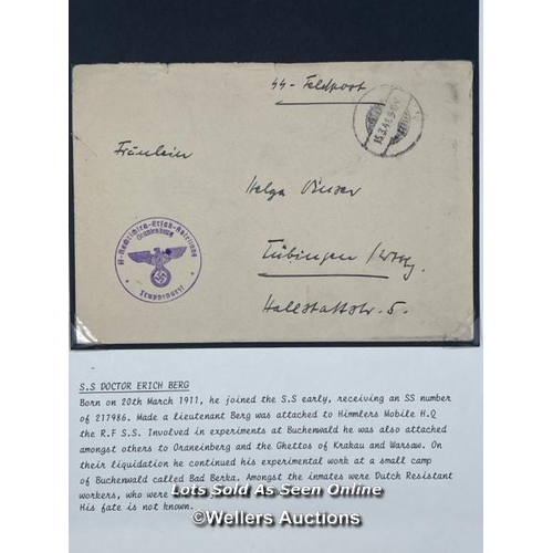 164 - A letter and envelope written by S.S. (Schutzstaffel) Doctor Hauptsturmführer Erich Berg on 14th Mar... 