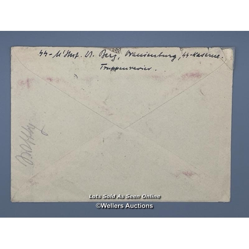 164 - A letter and envelope written by S.S. (Schutzstaffel) Doctor Hauptsturmführer Erich Berg on 14th Mar... 