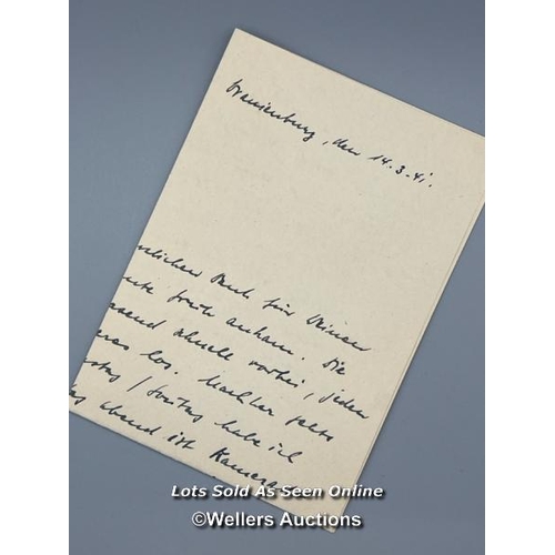 164 - A letter and envelope written by S.S. (Schutzstaffel) Doctor Hauptsturmführer Erich Berg on 14th Mar... 