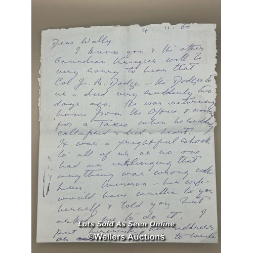 168 - A very poignant post-war letter written by Captain Harry 