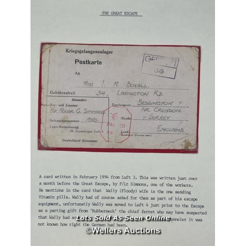 174 - A postcard written by Flight Lieutenant Roger G. Simmons (prisoner no. 1350) dated 6th February 1944... 