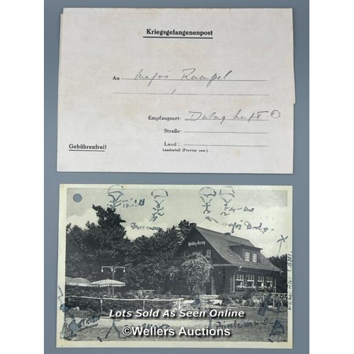 177 - A postcard (dated 1940) and a letter (dated 25th June 1941) sent by Captain Harry 