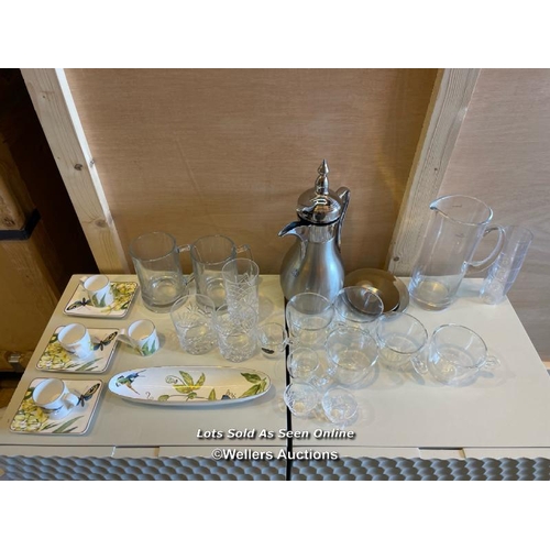 8 - Assorted glassware incl. Villeroy & Boch and Luigi Bormioli / Container No: XX02321