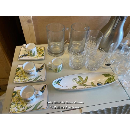 8 - Assorted glassware incl. Villeroy & Boch and Luigi Bormioli / Container No: XX02321