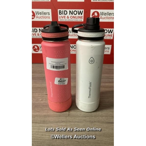 6657 - THERMOFLASK STAINLESS STEEL BOTTLE 710ML, 2 PACK / HEAVY SIGNS OF USE   / B36