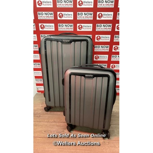 6665 - SAMSONITE EXO LUGGAGE SET / SIGNS OF USE / LARGE CASE CRACKED  / P1