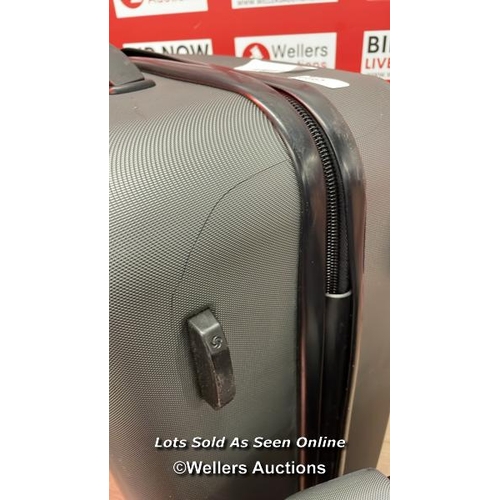 6665 - SAMSONITE EXO LUGGAGE SET / SIGNS OF USE / LARGE CASE CRACKED  / P1