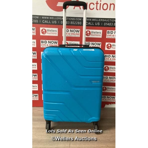 6666 - AMERICAN TOURISTER JET DRIVER 55CM CARRY ON HARDSIDE SPINNER CASE / SIGNS OF USE / COMBINATION UNLOC... 